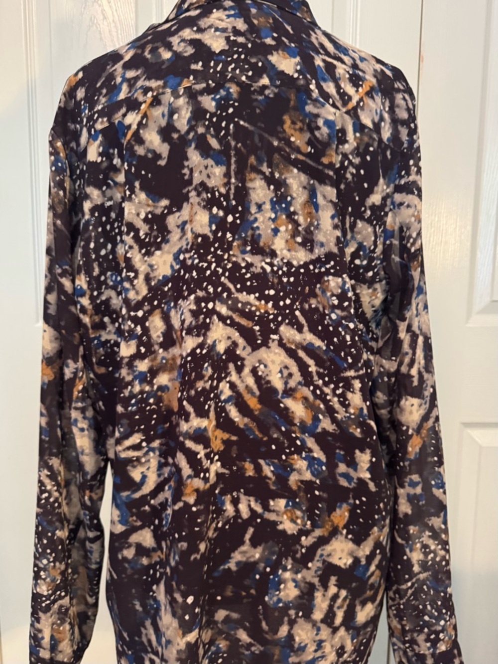 Cabi Ruffle Front Button Down Blouse Medium - Picture 3 of 4
